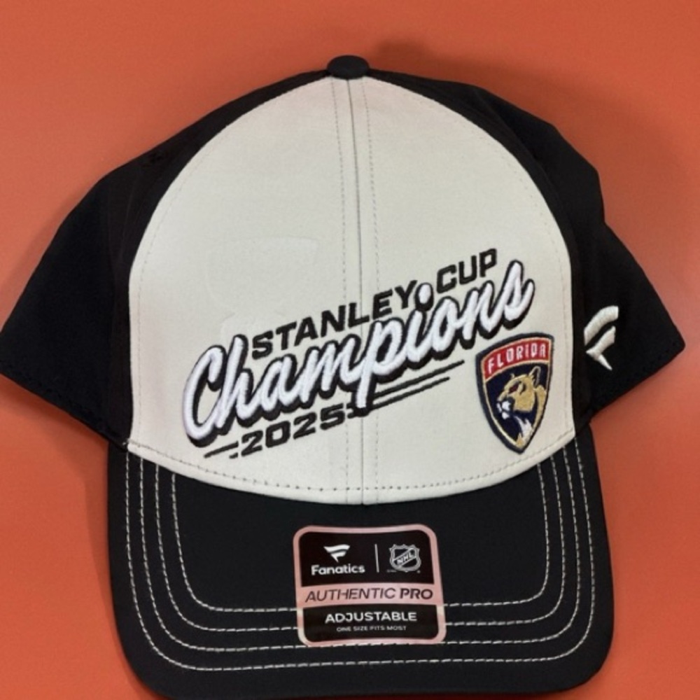Fanatics Black and White Stanley Cup Champions Hat 2025